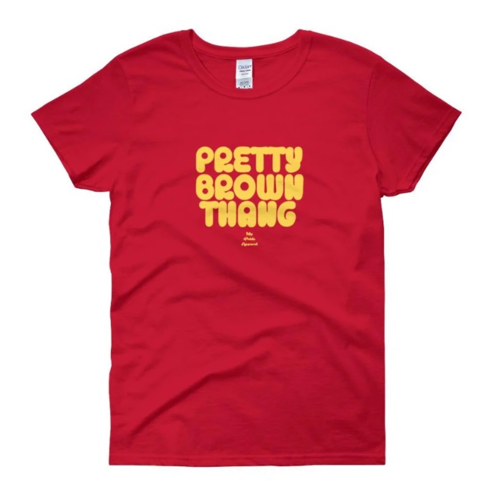 Red Graphic Tee - Pretty Brown Thang NWOT
